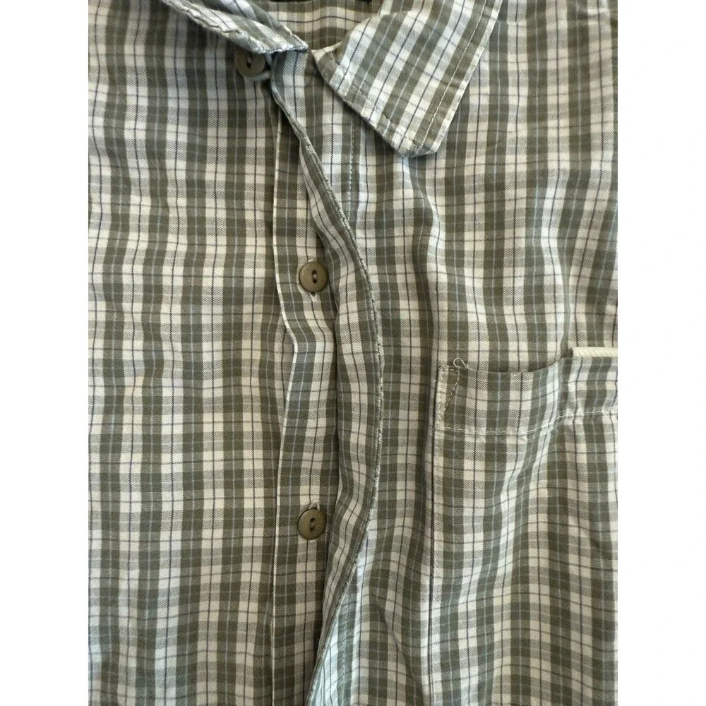 Vintage Y2K Levi Silvertab Mens Large Short Sleeve Button Down Shirt Green